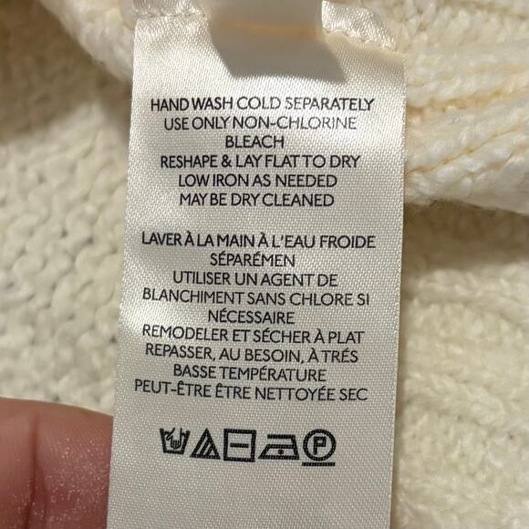 Free People Brookside Oversized Tunic Sweater Small Ivory Soft Stretch Comfy NWT - Picture 9 of 9